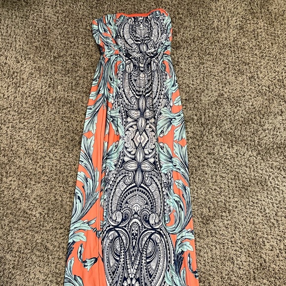 Long strapless dress - Picture 1 of 3